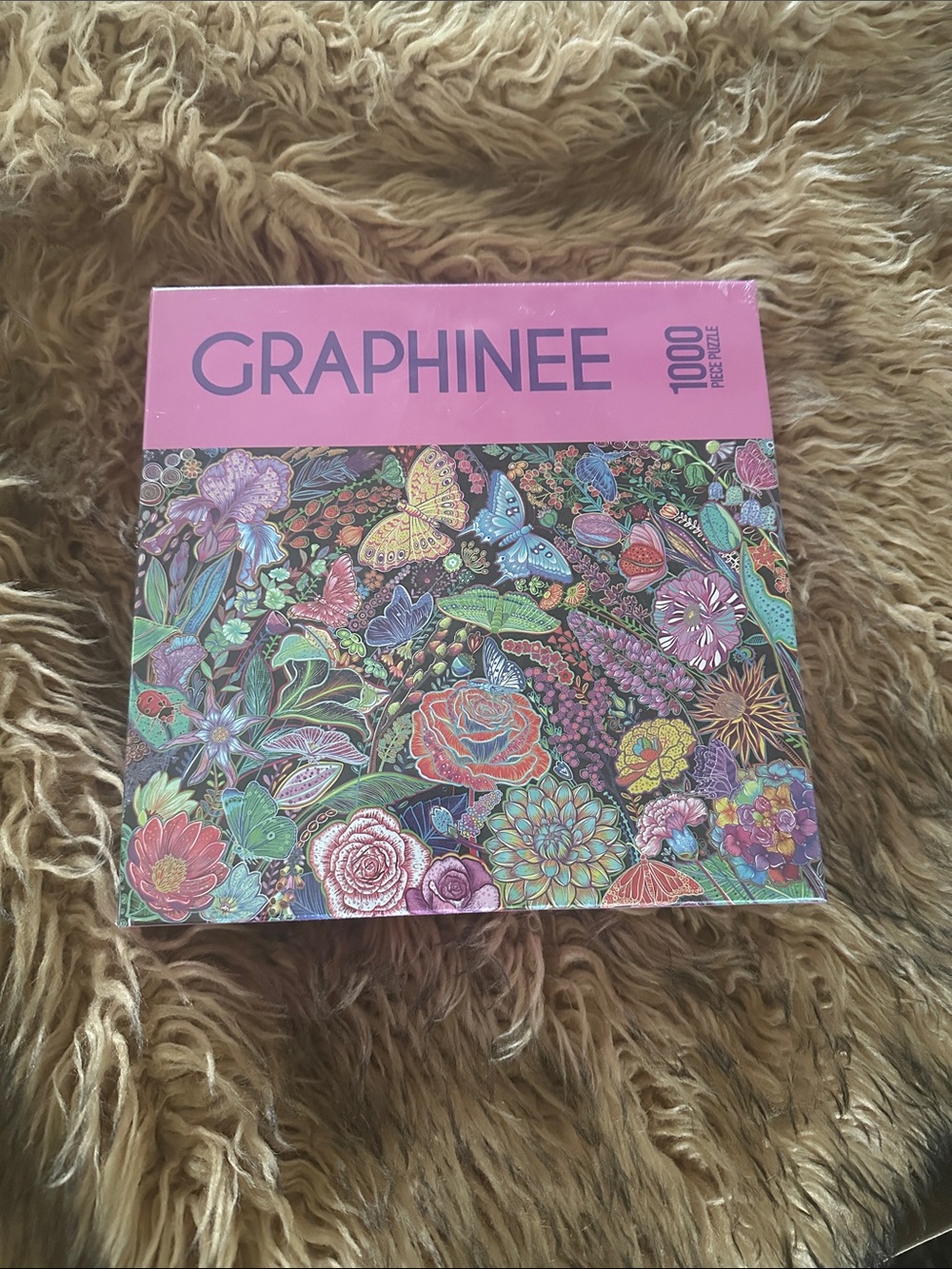 Graphinee 1000 Piece Floral & Butterfly Puzzle - Multicolor